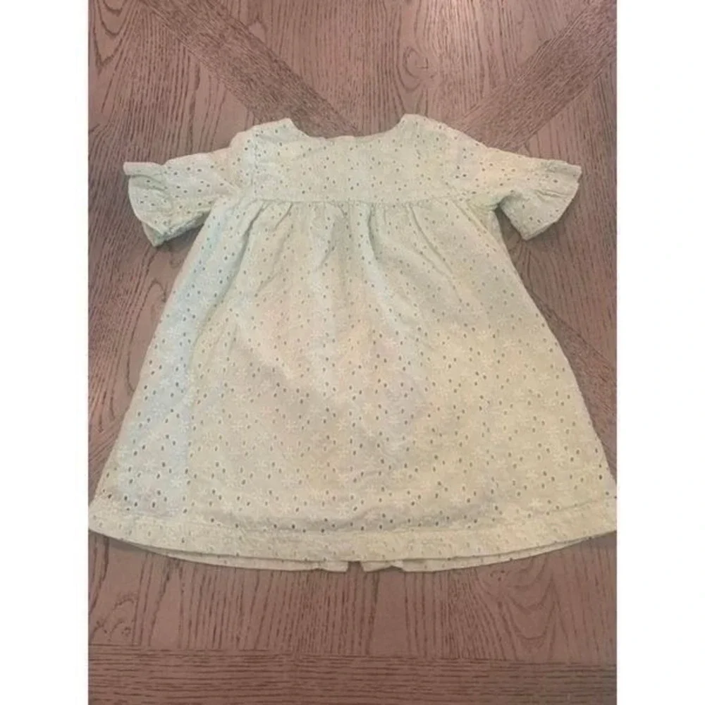 Gymboree Girls 2T Green Eyelet Dress Button Up‎ Lined Easter Party Spring